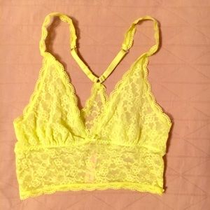 Victoria’s Secret Long line neon yellow brallete